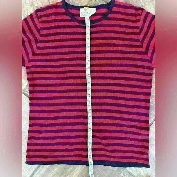 Vintage Lightweight Red and Blue Striped Sweater Size Small - Picture 6 of 6
